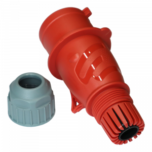 Вилка IEC 309 трехфазная, 32A, 380V, разборная, красная